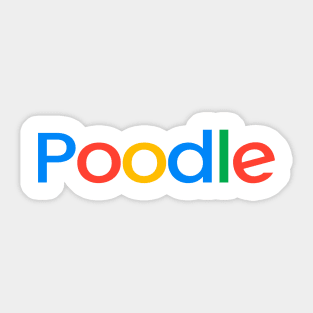 Poodle Dog Funny Text Design Sticker